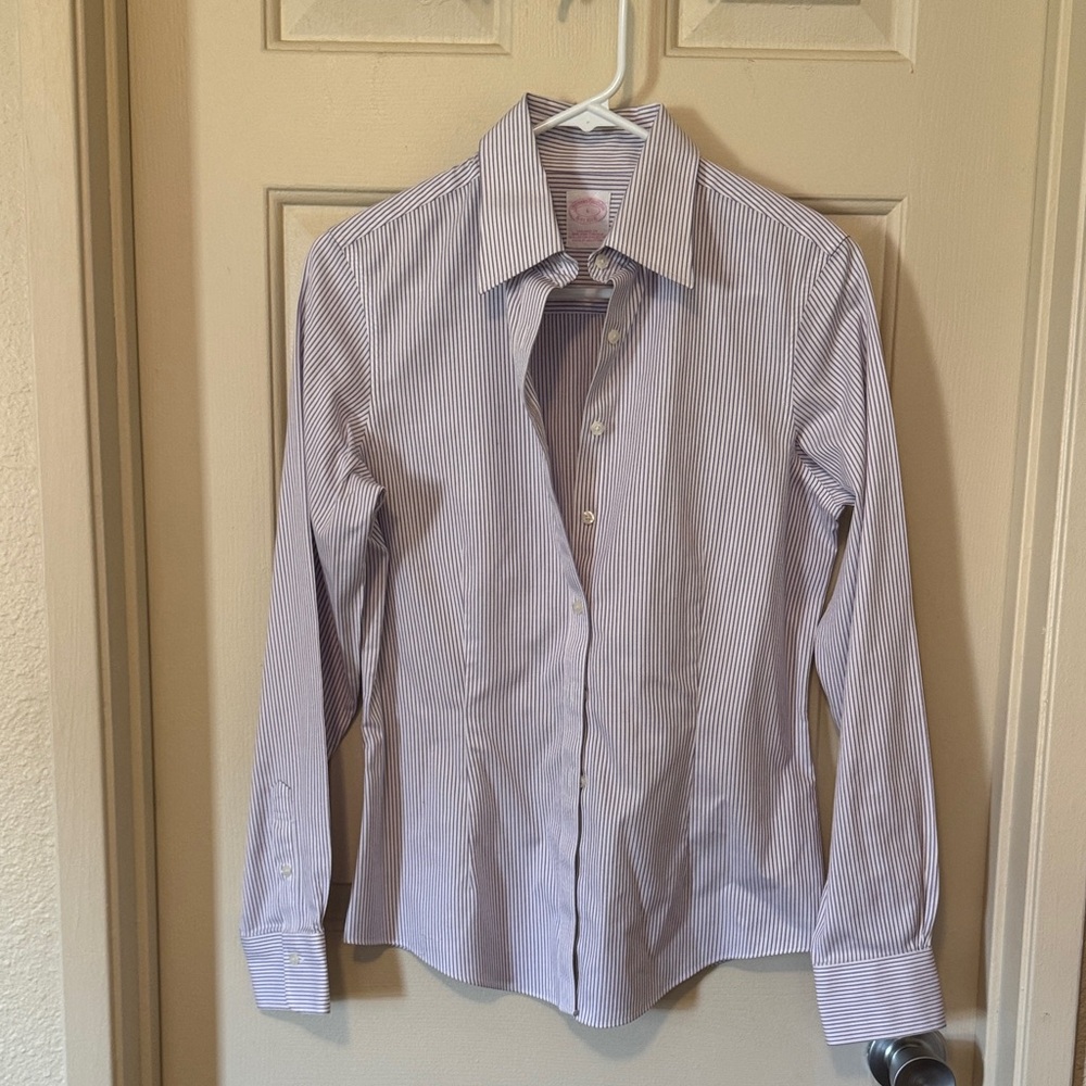Brooks Brothers Purple Pinstripe Dress Shirt